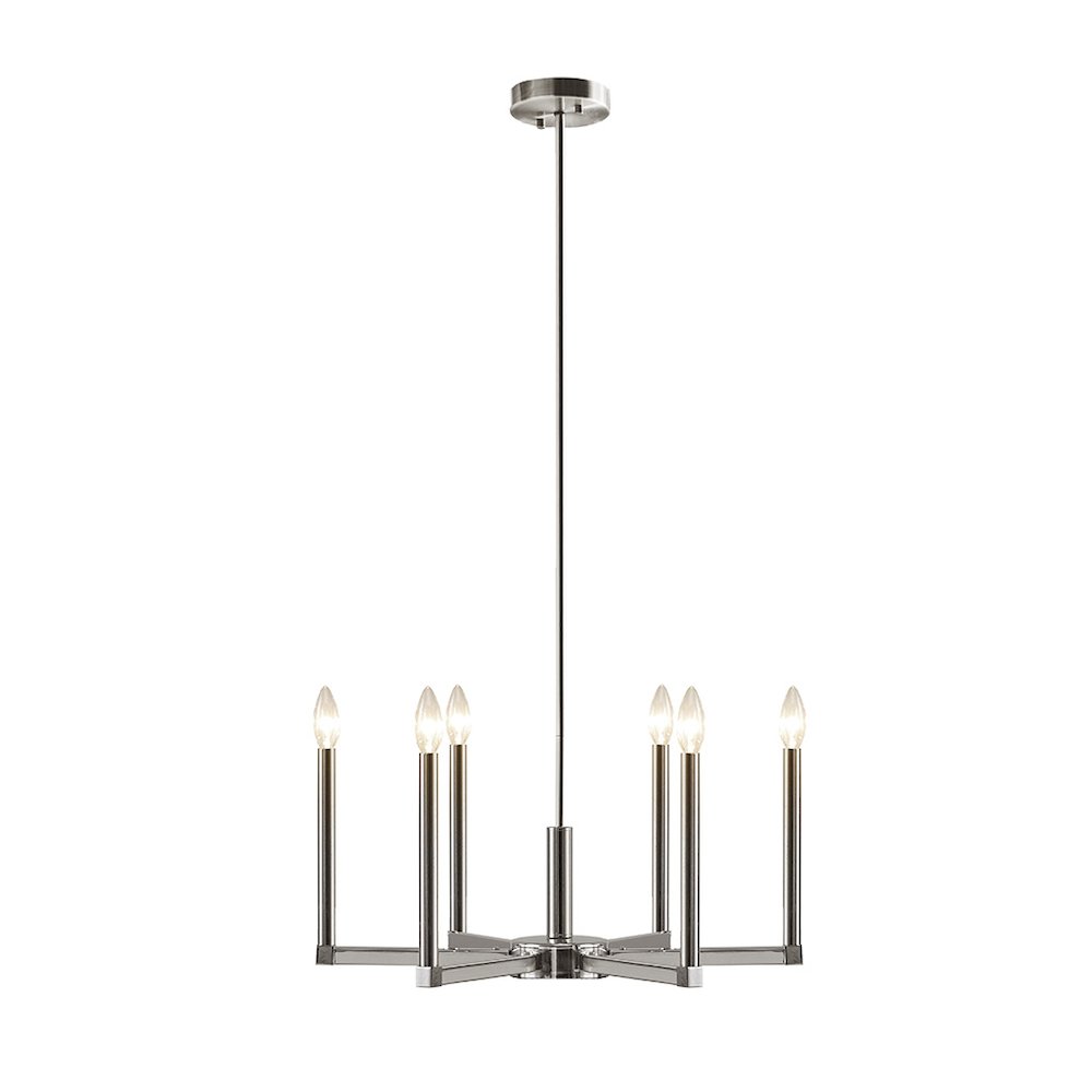 6-Light Contemporary Candelabra Styled Chandelier. Picture 2