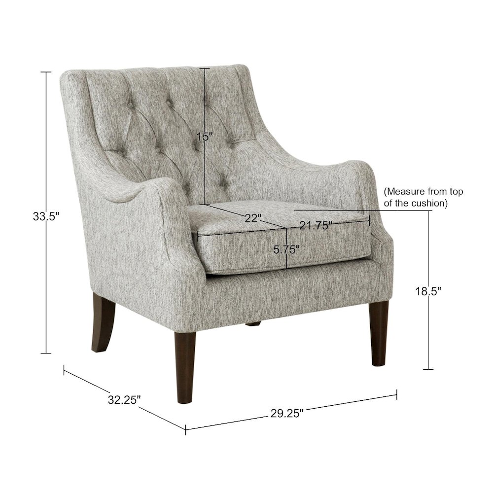Button Tufted Accent Chair. Picture 5