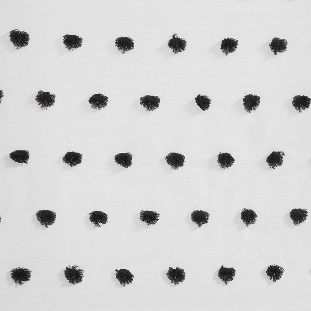 Pom Pom Embellished Curtain Panel. Picture 1