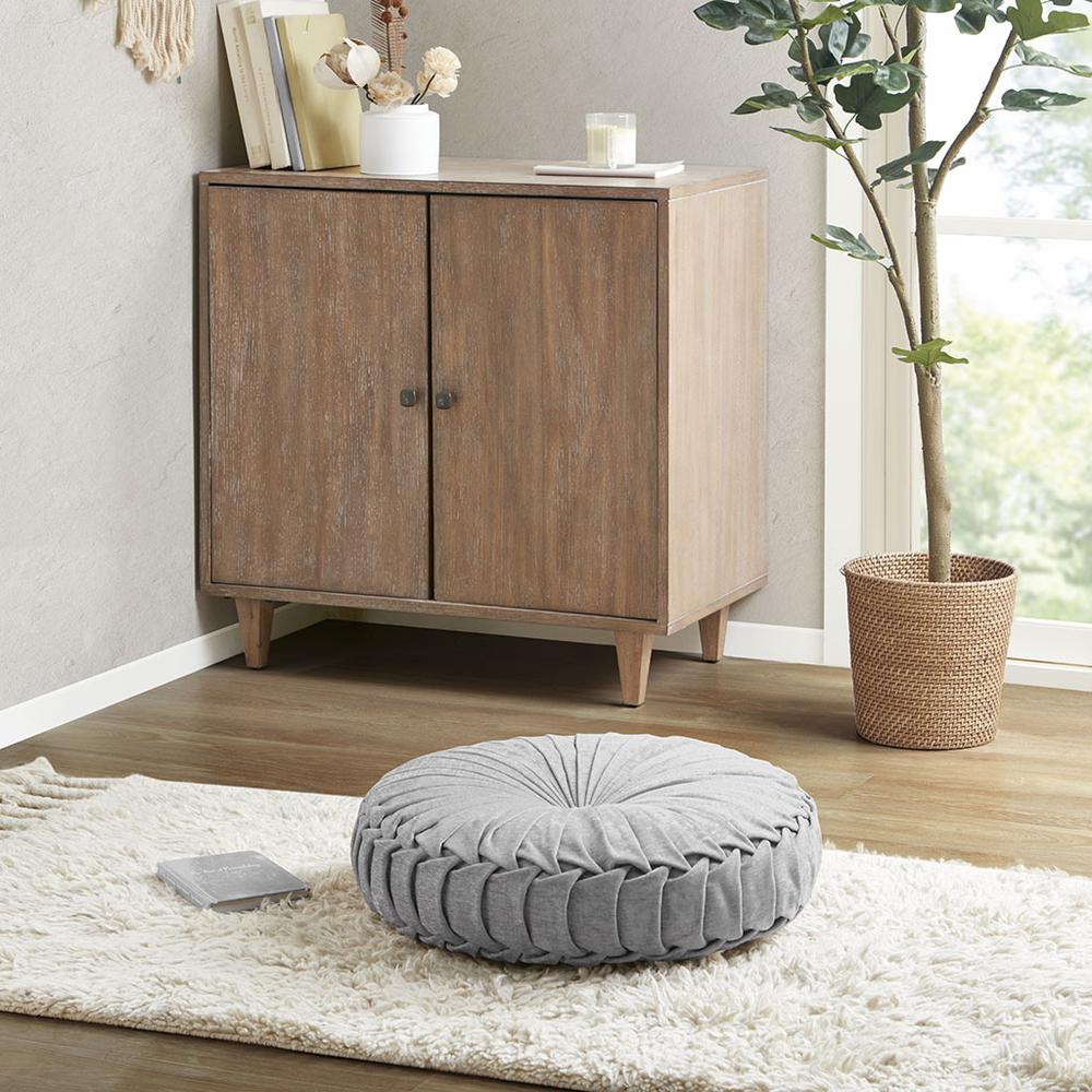 Poly Chenille Round Floor Pillow Cushion. Picture 4