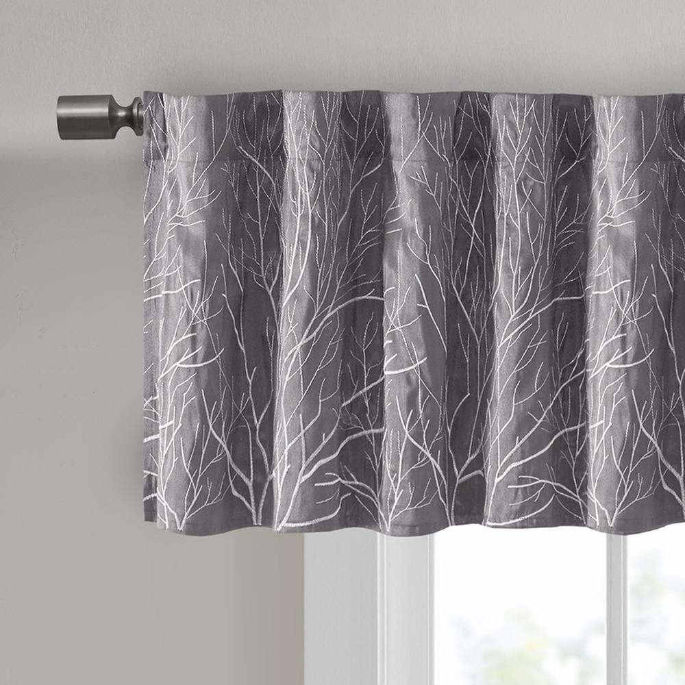Faux Silk Embroidered Window Valance. Picture 5