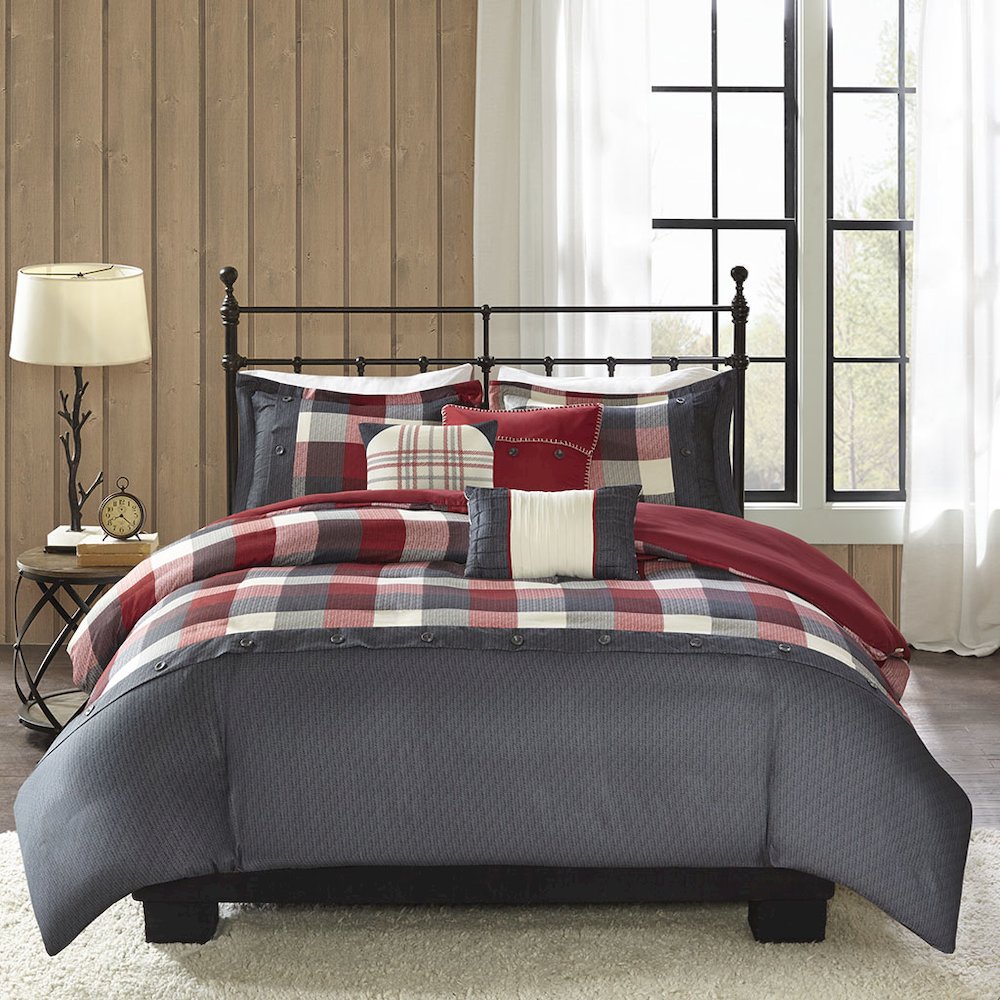 6 Piece Herringbone Duvet Cover Set. Picture 3