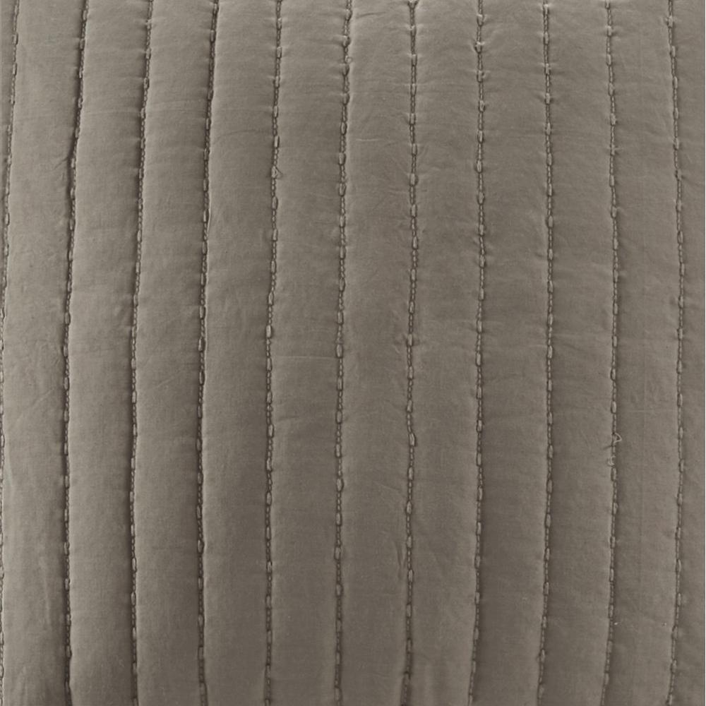Camila Cotton Quilted Euro Sham, Taupe color. Picture 1