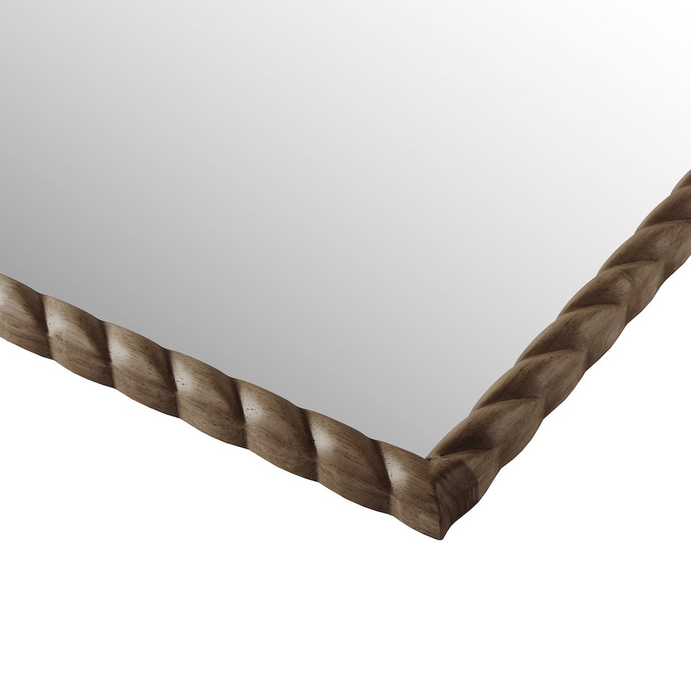 Montra Arched Braided Wood Wall Mirror. Picture 5