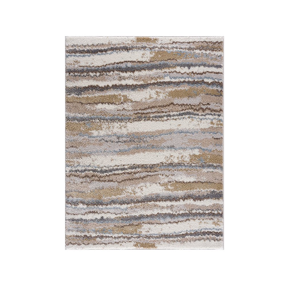 Watercolor Abstract Stripe Woven Area Rug. Picture 1