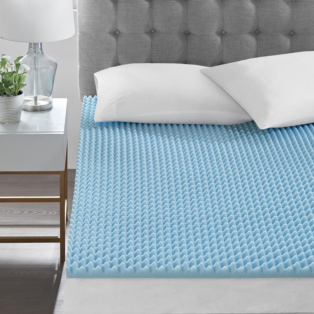 All Season Reversible Hypoallergenic 1.5" Cooling Mattress Topper. Picture 2