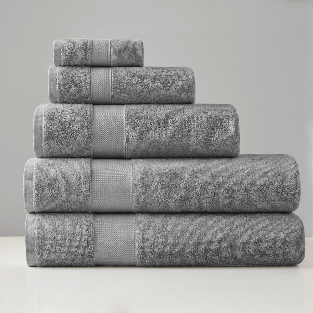 500GSM Plush Towel Set, Charcoal color. Picture 3