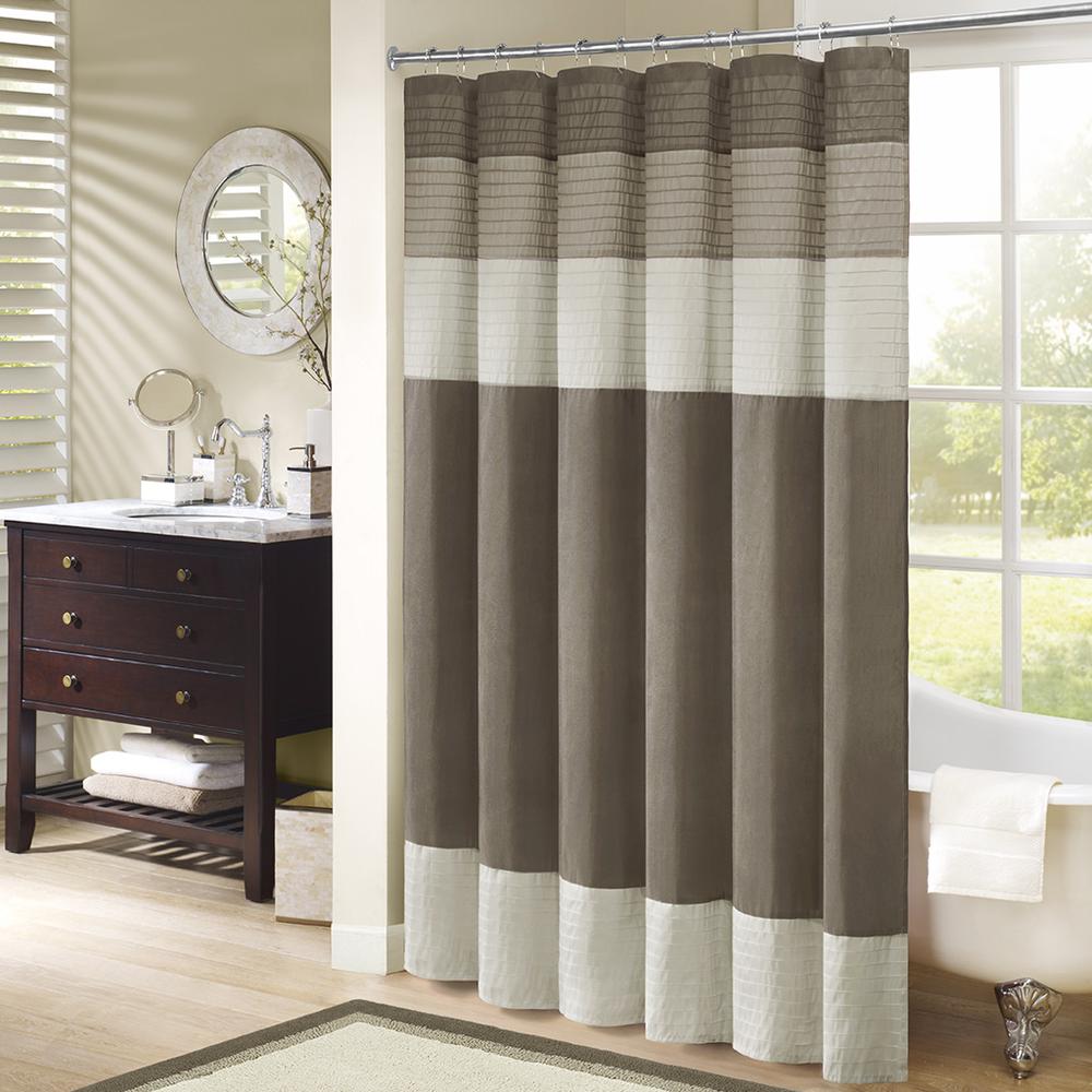 Faux Silk Shower Curtain. Picture 4