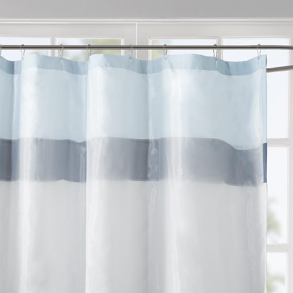 Printed and Embroidered Shower Curtain. Picture 5