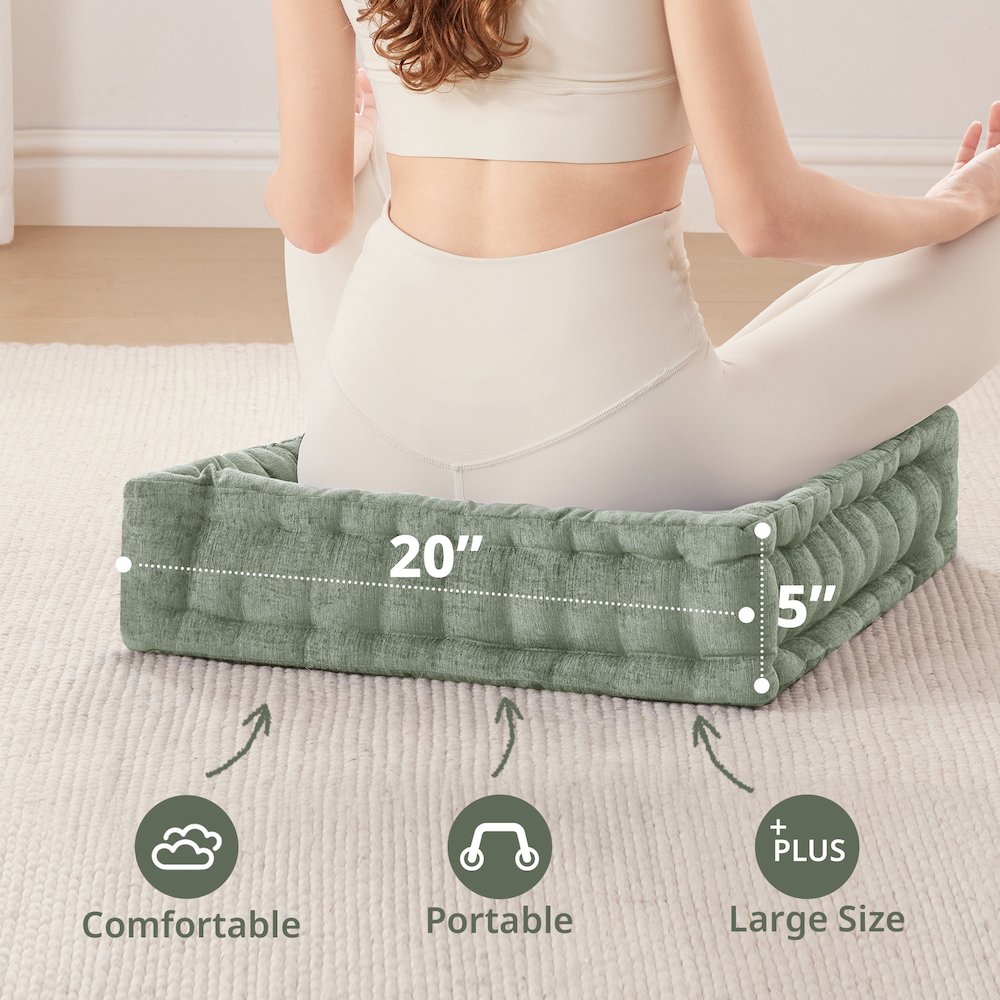 Azza Poly Chenille Square Floor Pillow Cushion Compress Pack. Picture 4