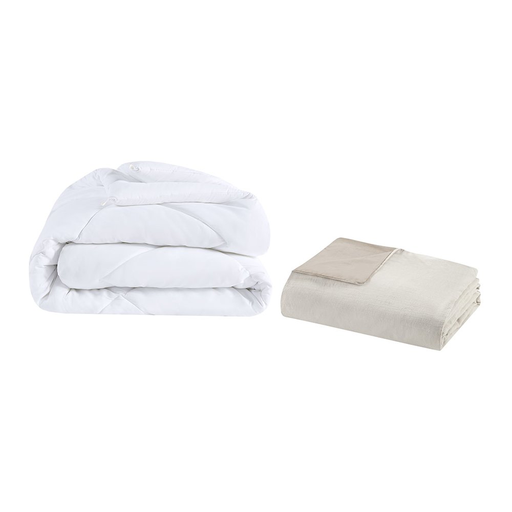 5 Piece Organic Cotton Oversized Comforter Cover Set w/removable insert. Picture 3