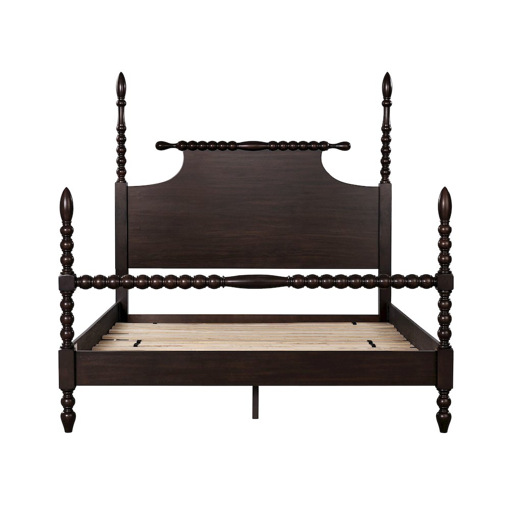 Beckett Turned Wood Spindle Bed, Morocco Brown color. Picture 1