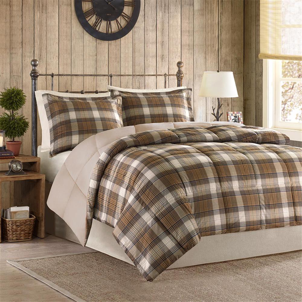 Quilting Soft and Cozy Microfiber Solid Reverse Down Alternative Comforter Set. Picture 4