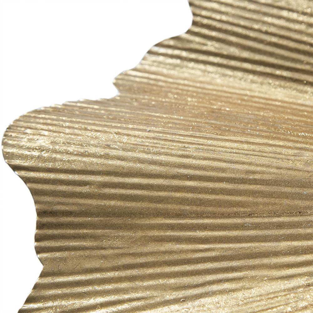 Gold Foil Metal Ginkgo Leaf Wall Decor. Picture 2