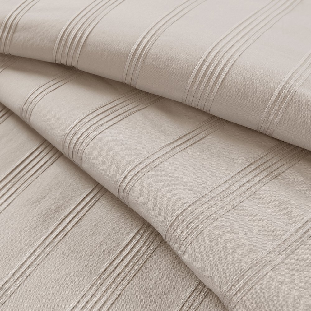Logan Woven Striped Comforter Set, Neutral color. Picture 2