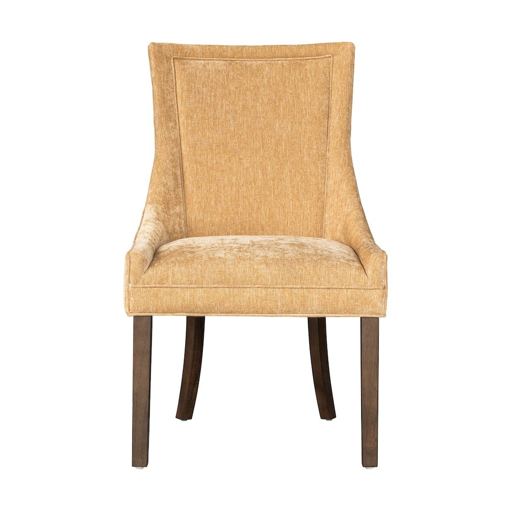 Ultra Upholstered Dining Side Chairs with wood legs (Set of 2). Picture 1