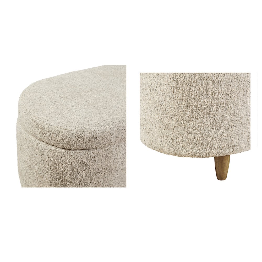 Boucle Flip Top Storage Bench. Picture 2