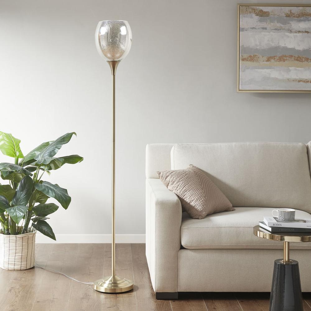 Uplight Floor Lamp with Mercury Glass Shade. Picture 4