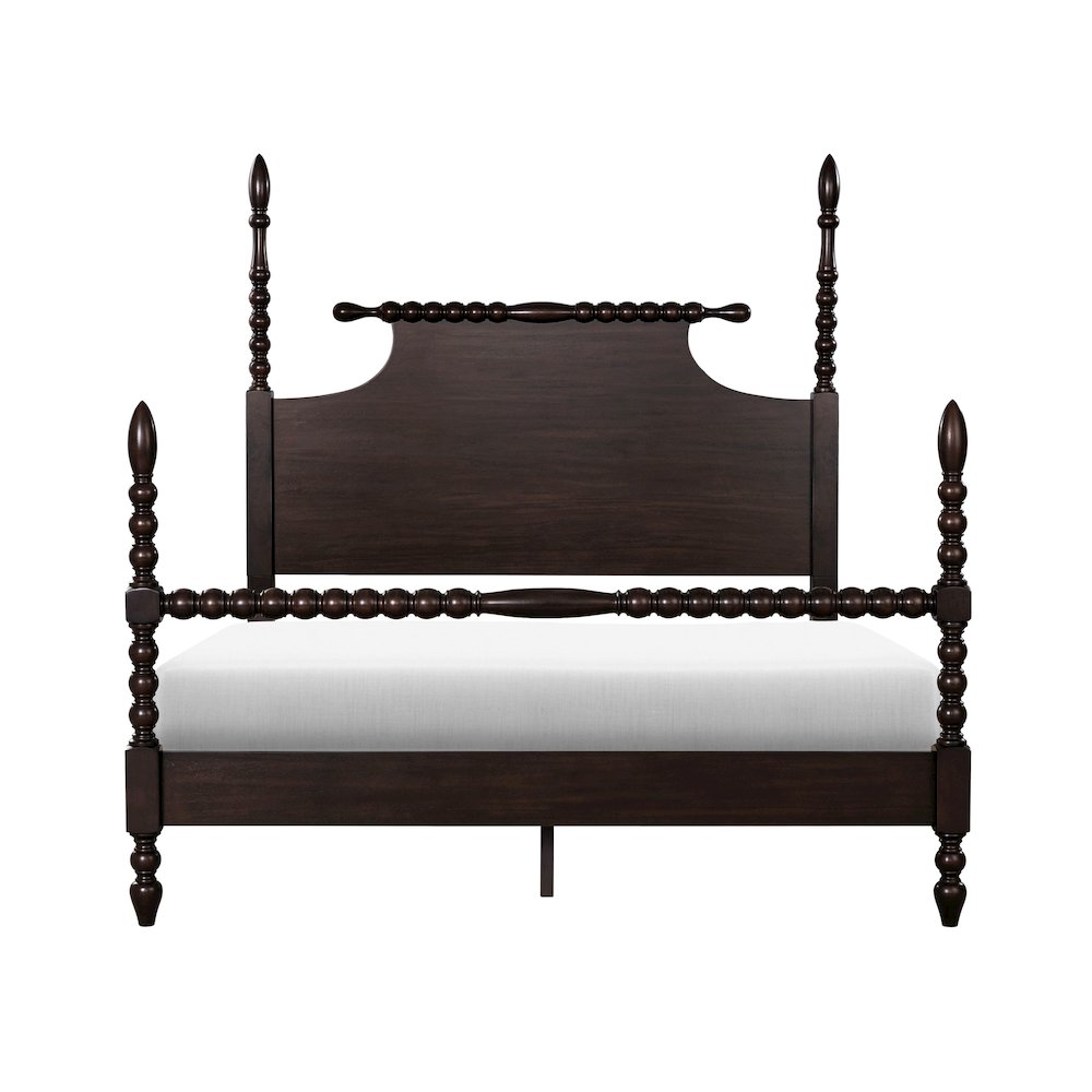 Beckett Turned Wood Spindle Bed, Morocco Brown color. Picture 2