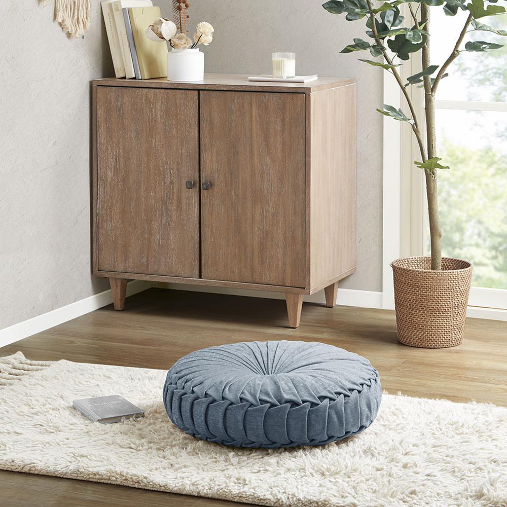 Poly Chenille Round Floor Pillow Cushion. Picture 4