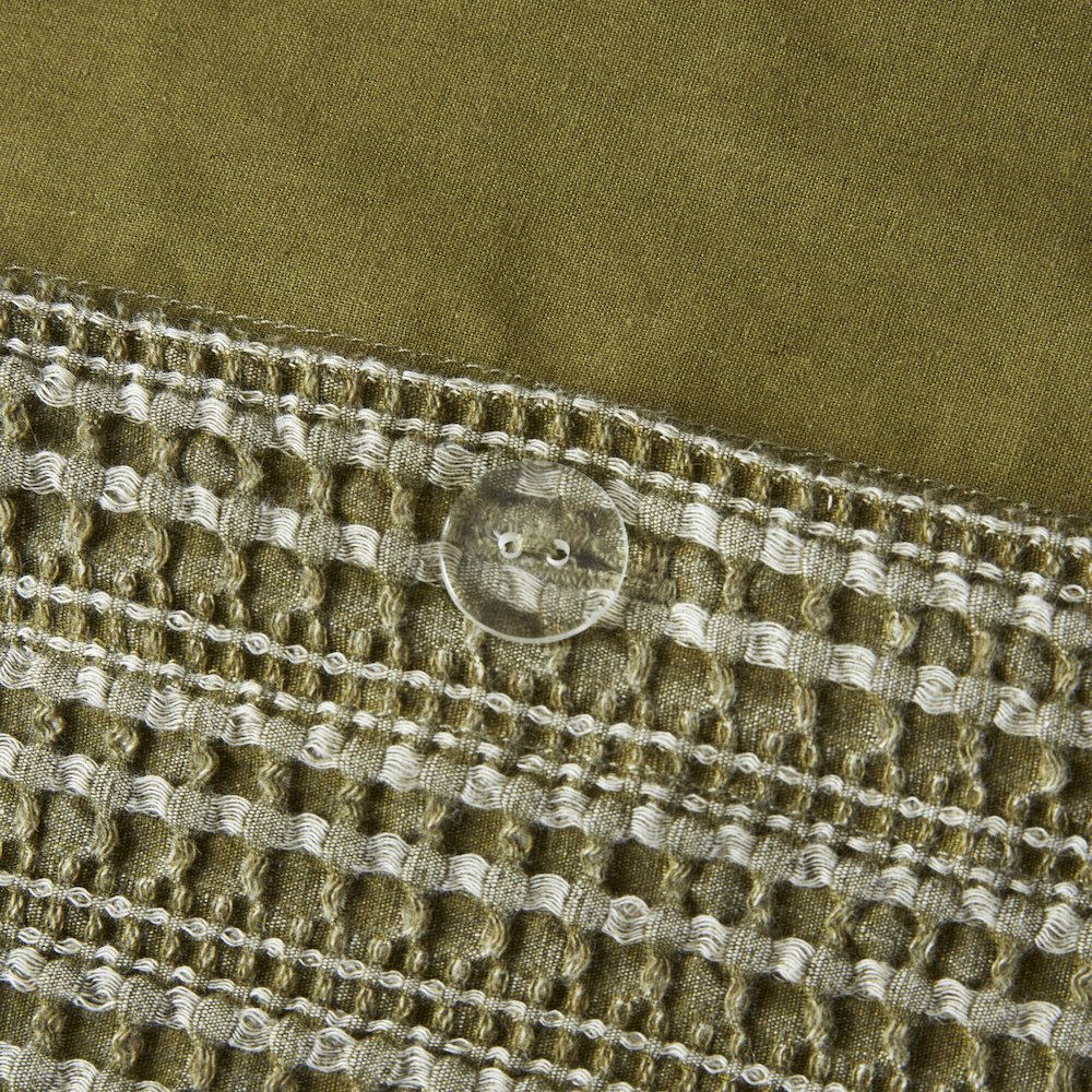 Lyon Waffle Washed Duvet Set, Green color. Picture 4