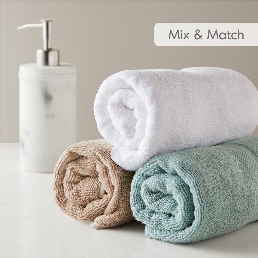 500GSM Plush 6pc Towel Set, Beige color. Picture 3