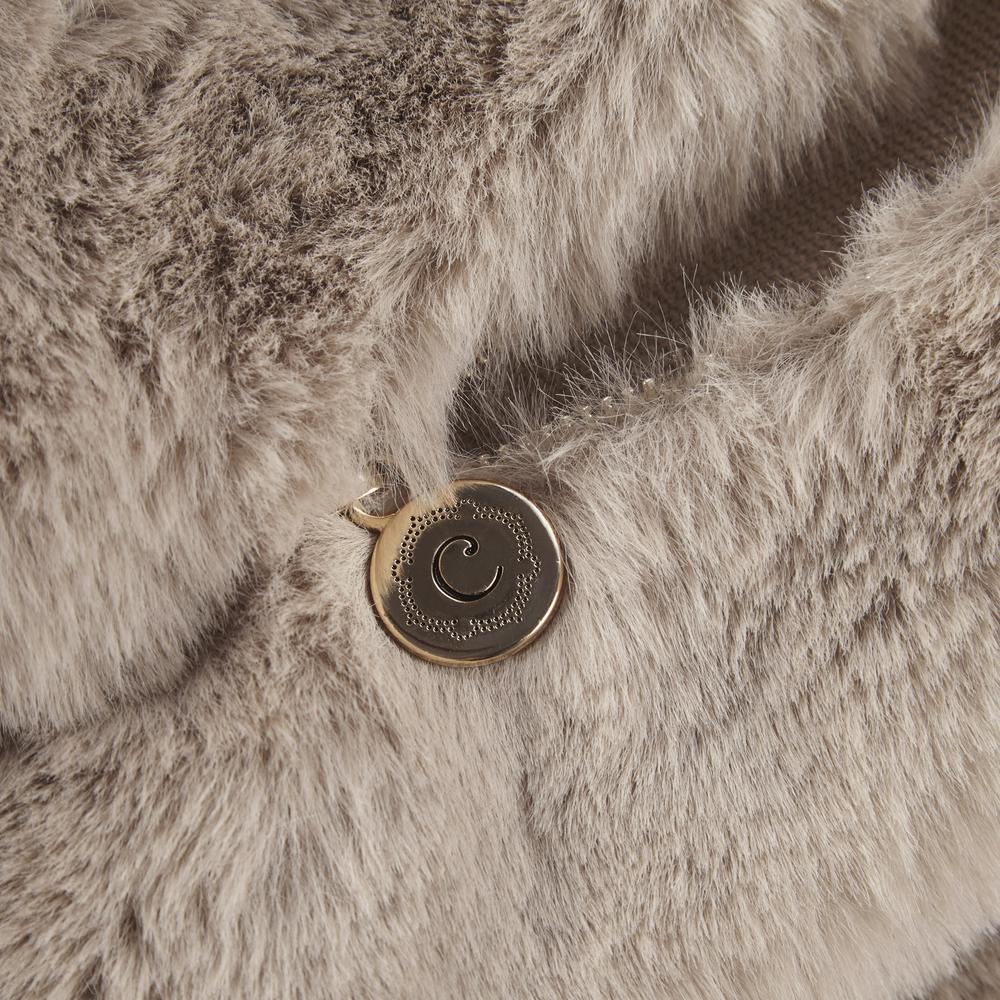 Solid Faux Fur Square Decor Pillow. Picture 2