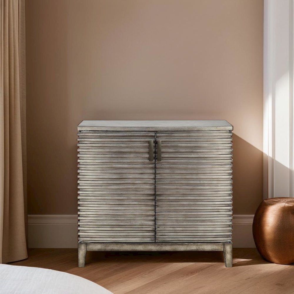 Gray Modern Dresser with MDF Frame, Fully Assembled for Bedroom Storage. Picture 4