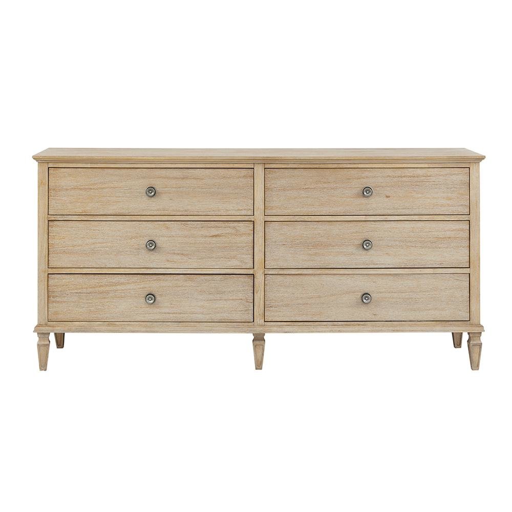 Brown Bedroom Storage Dresser with 6 Spacious Drawers for Clothes and More. Picture 2