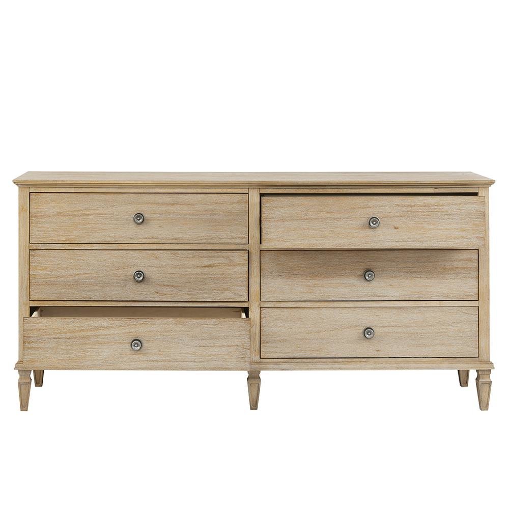 Brown Bedroom Storage Dresser with 6 Spacious Drawers for Clothes and More. Picture 3