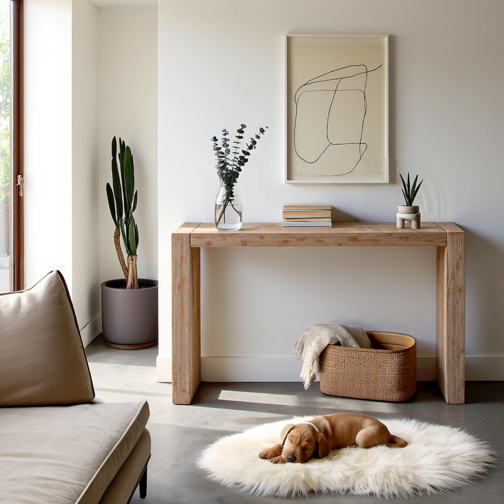 Brown Small Console Table, Wood Console Table for Entryway with Narrow Profile. Picture 2