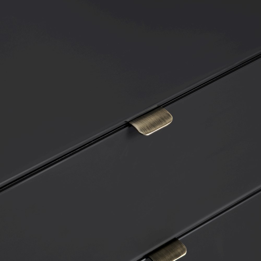 3 Drawer Black Accent Chest. Picture 3