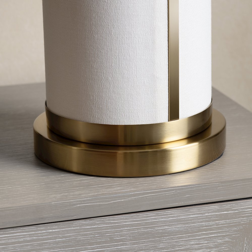 Set Of 2 Metal Table Lamp With Linen Shade. Picture 5