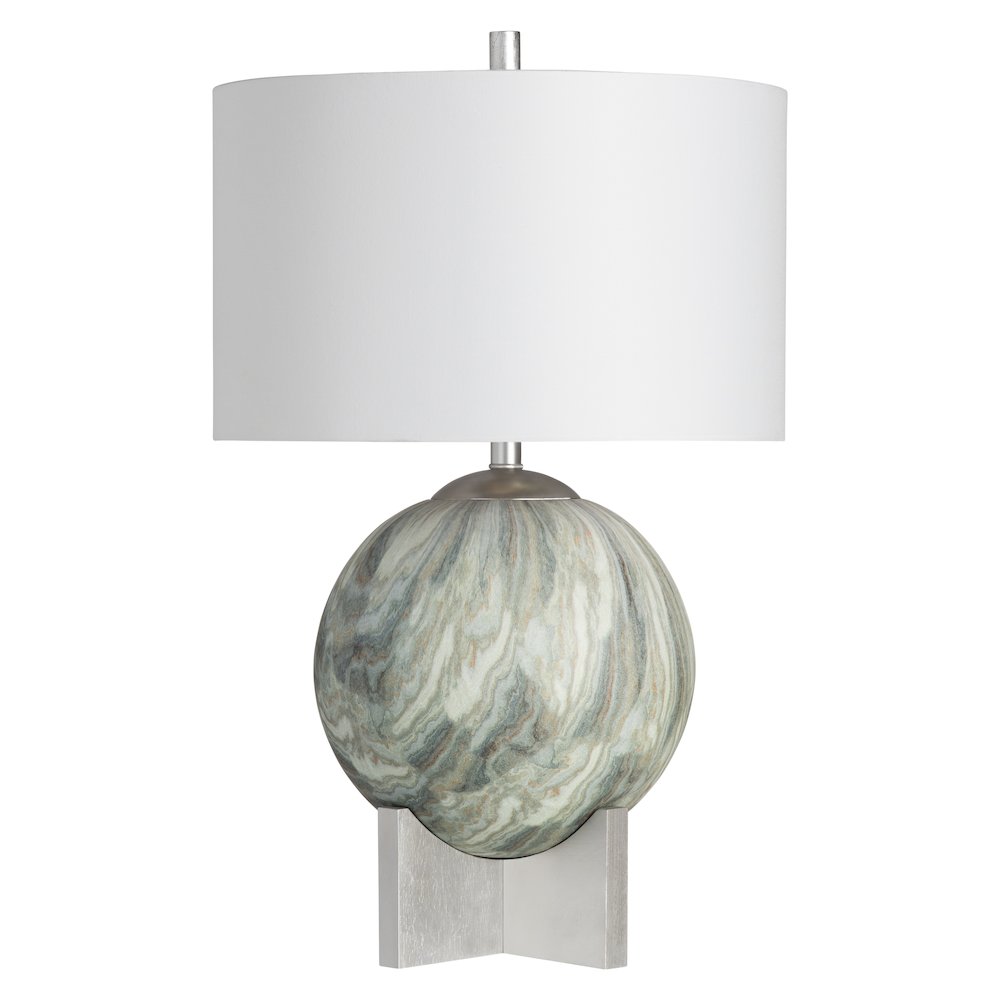 29.5"H Ceramic + Wood Table Lamp. Picture 1
