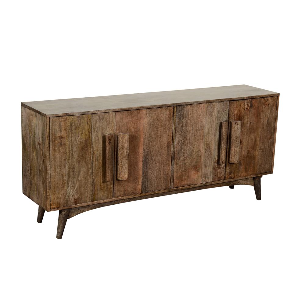 Crestview Collection 32",4 Door Sideboard with Wood Handles' Accessories. Picture 2