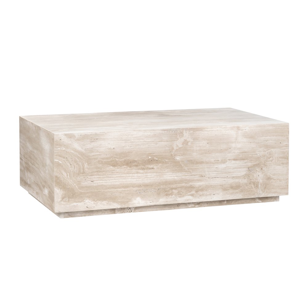 Rectangle Travertine Stone Cocktail_Coffee Table. Picture 1