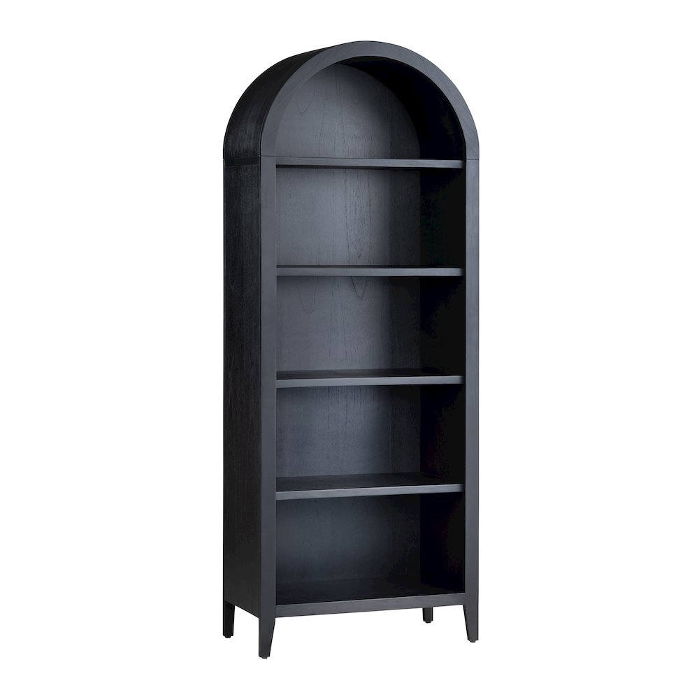 4 Shelf Black Bookcase_Etagere. Picture 3