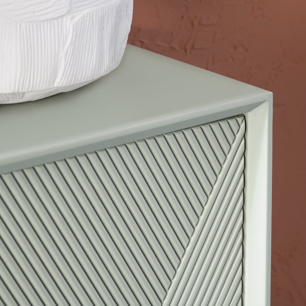 72" Sage Green 4 Door Media Credenza. Picture 6