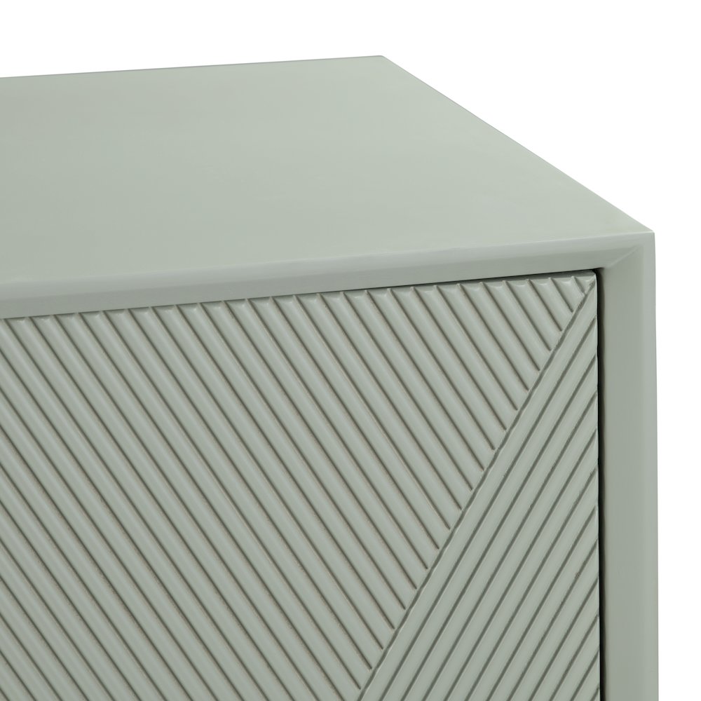 72" Sage Green 4 Door Media Credenza. Picture 4
