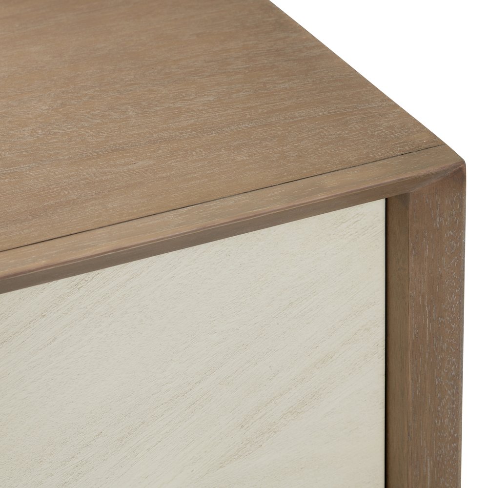64.5" Natural Brown 2 Sliding Door Media Credenza. Picture 4