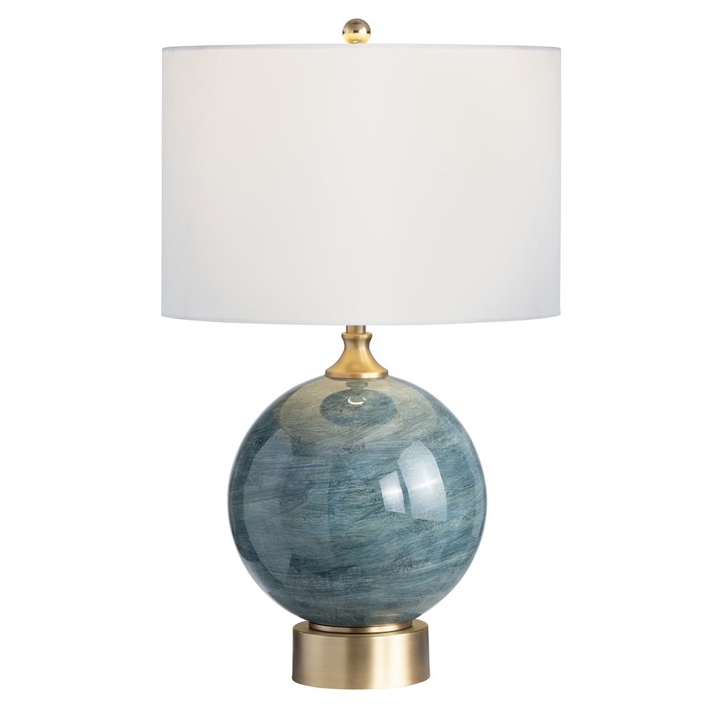 25"H Glass & Metal Table Lamp  1Pcs Ups Pack 2.6'. Picture 2
