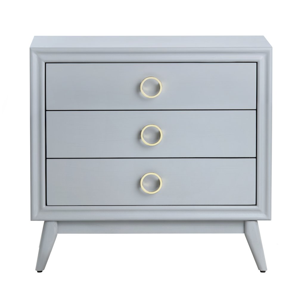 3-Drawer Gray Accent Chest. Picture 2