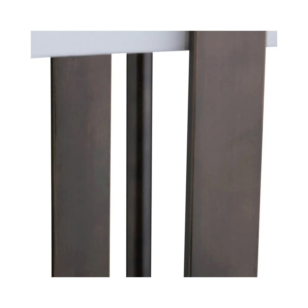 28" Transitional Bronzed Metal Table Lamp with Rectangular Shade. Picture 3