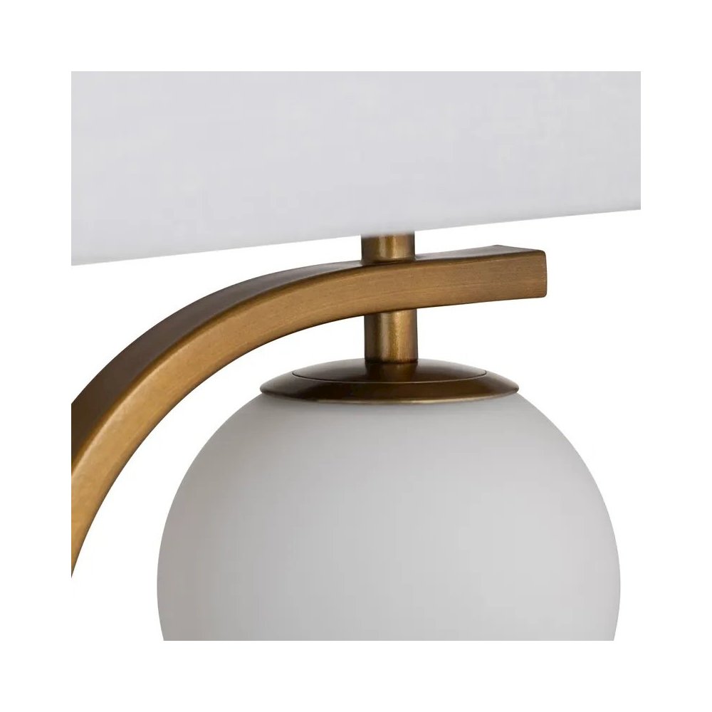 62.5" Contemporary Gold Metal Floor Lamp with Nightlight. Picture 3