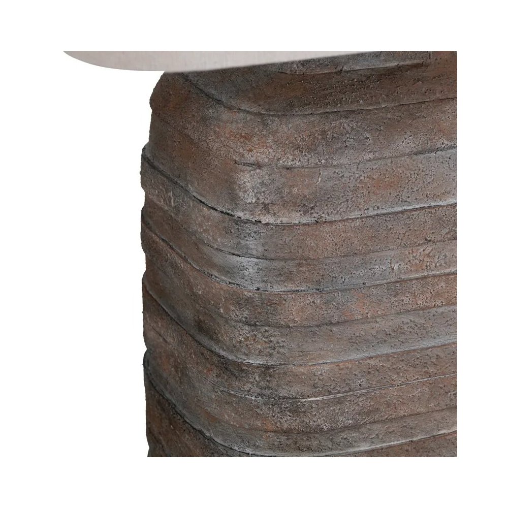30.5" Coastal Multicolor Resin Table Lamp with Textured Grey-Brown Finish. Picture 3