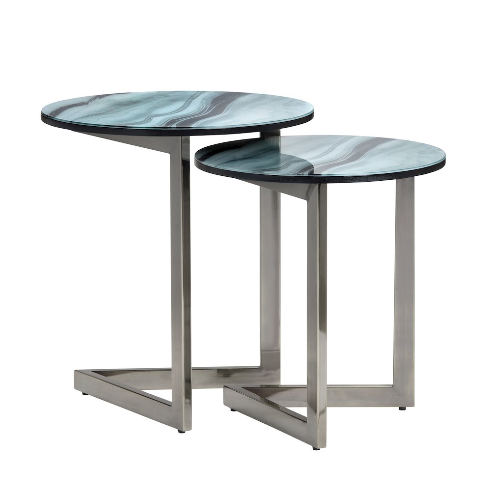 2 Piece Nesting Table Set. Picture 1