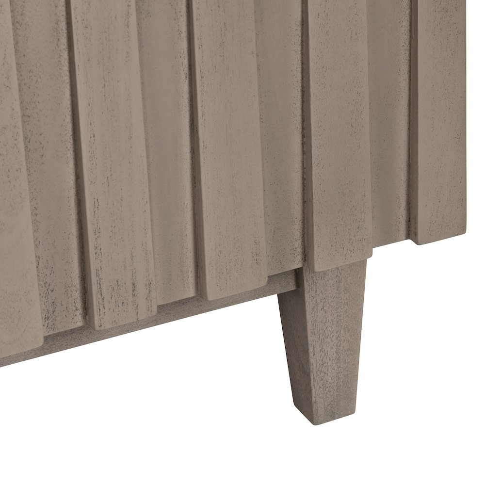 76" Tan 4-Door Media Credenza. Picture 4