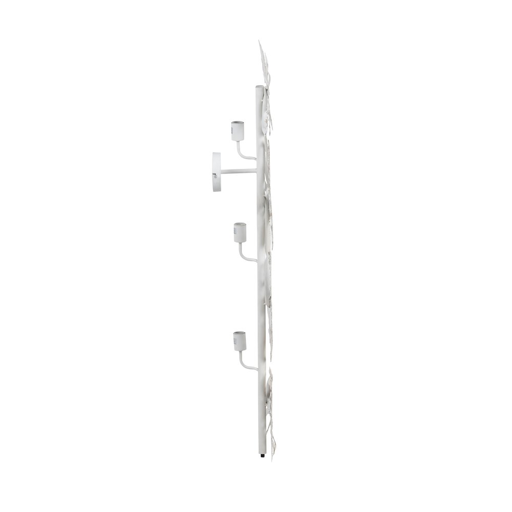52"H Dusty White And Gold Metal Wall Sconce. Picture 3