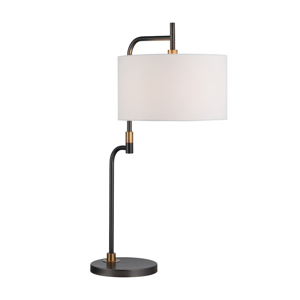 Set Of 2 Metal Table Lamp With Linen Shade. Picture 1