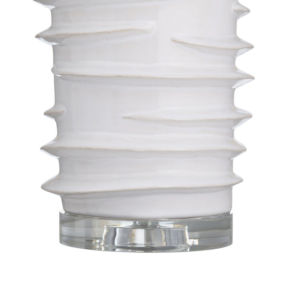Set Of 2 White Ceramic Table Lamp With Shade. Picture 3
